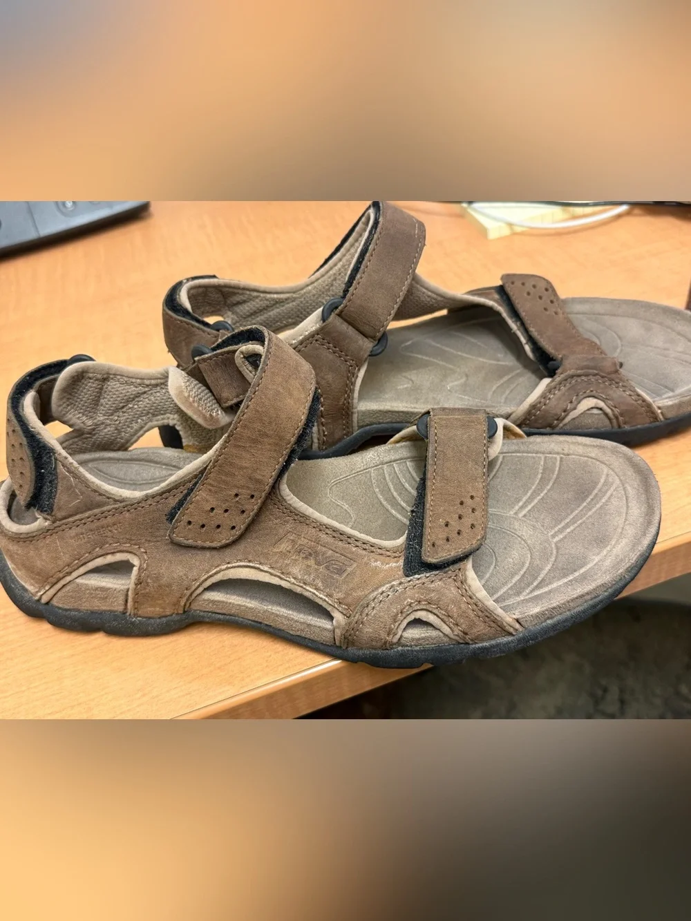 Teva Fossil Canyon 6101 Waterproof Leather Hiking Sandals Men’s Size 10 US